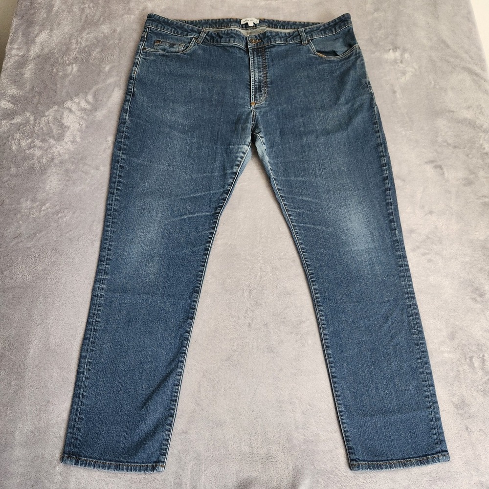 Peter Millar Crown Comfort Five-Pocket Jeans Blue Denim 44x32 ME0B95FB Straight